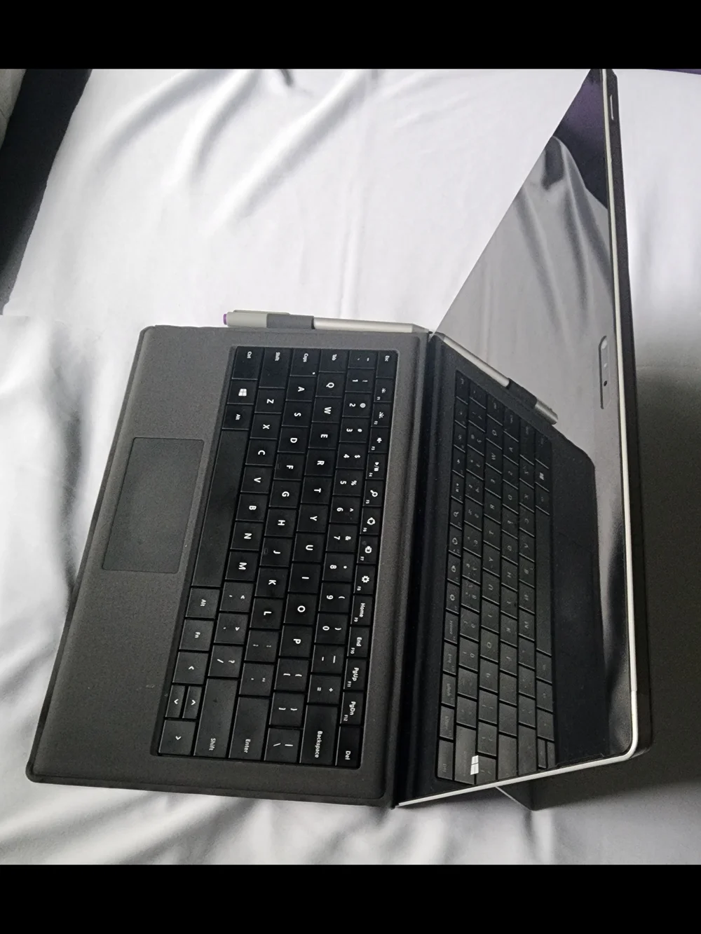 Windows Laptop with Black Keyboard and Touchpad